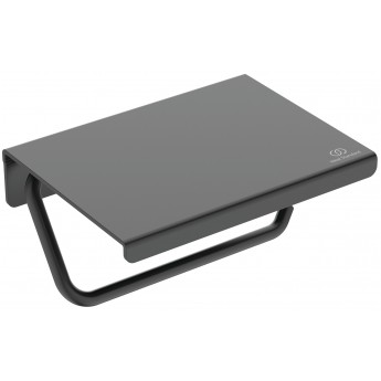 Держатель для туалетной бумаги с крышкой IDEAL STANDARD IS BD592XG ALU+ черный Держатель для туалетной бумаги с крышкой IDEAL STANDARD IS BD592XG ALU+ черный